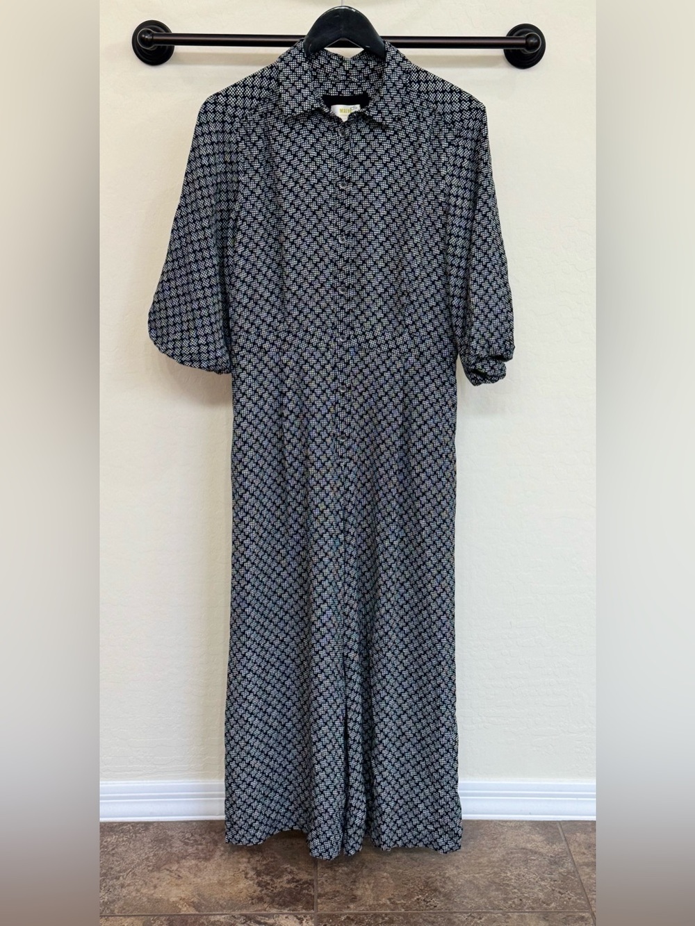 Maeve by Anthropologie Myka Wide-Leg Jumpsuit Geometric Print Size 12